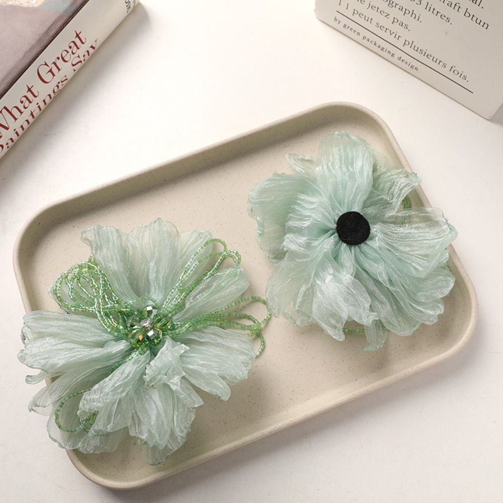 Crystal Mesh Fabric - Organza Fabric Flower Patch Crystal Decoration
