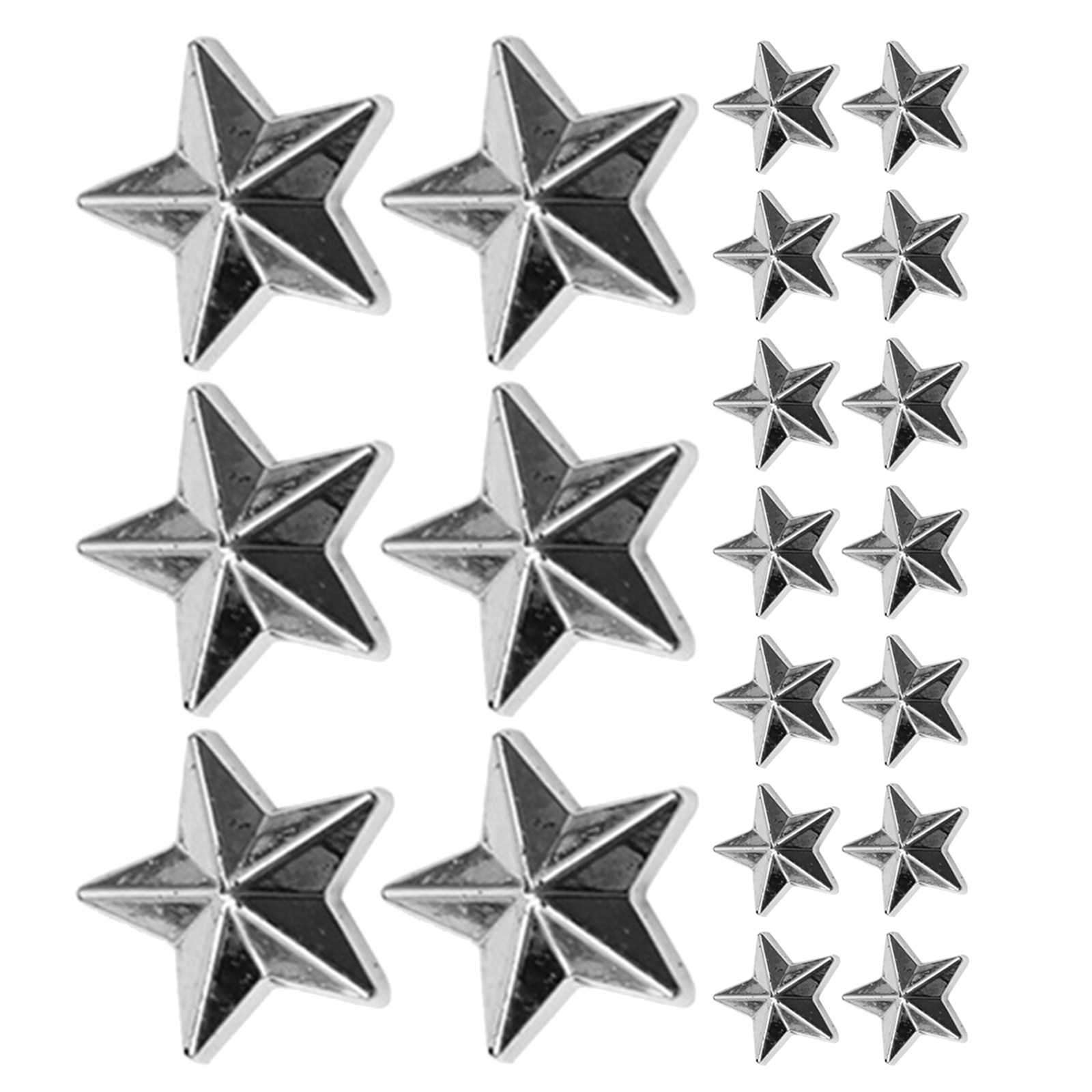 Craft Embellishment - 300Pcs Acrylic Star Embellishment Silver Flat