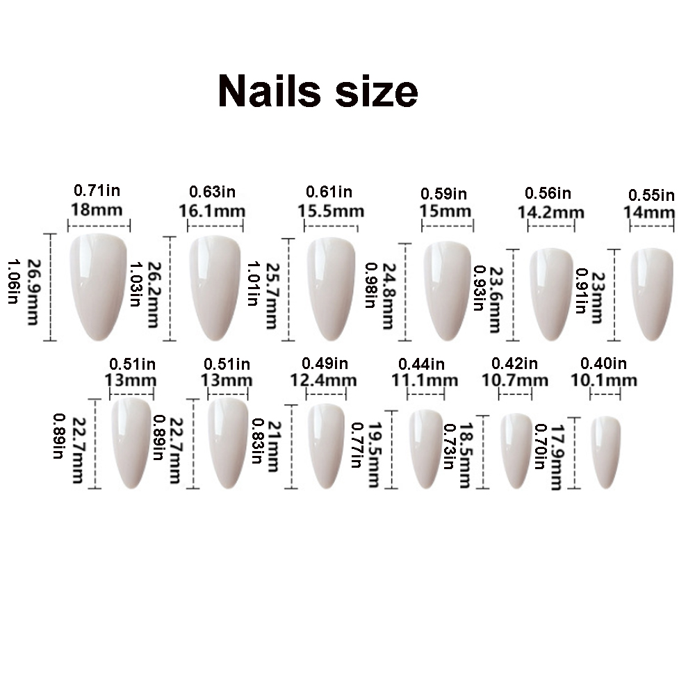 3D Flowers Fake Nails with Glo - Embroidery Embellishments recension och pris