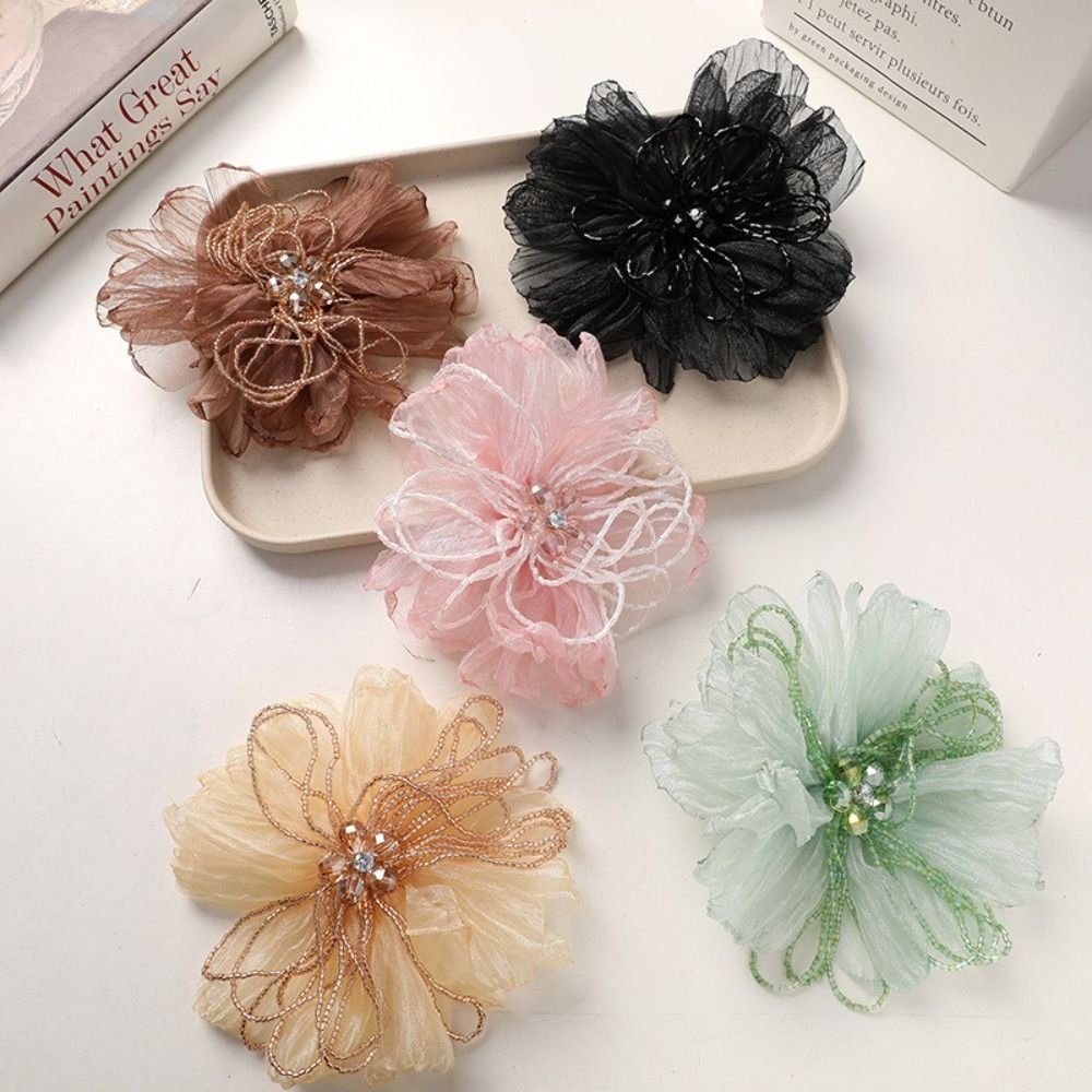Organza Fabric Flower Patch Cr - Crystal Mesh Fabric recension och pris