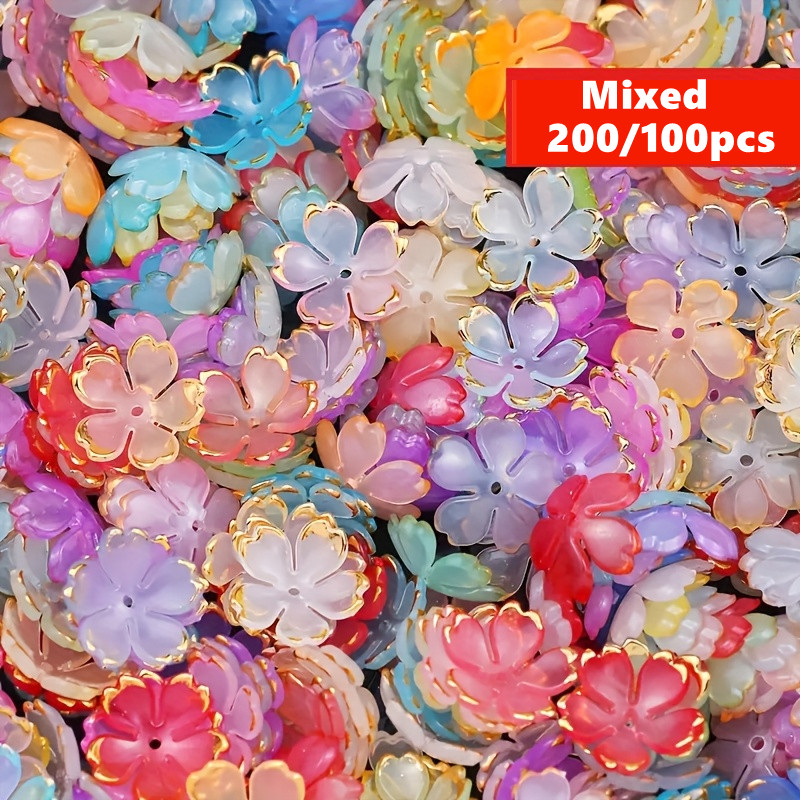 200/100pcs 15mm Colorful Acryl - Embroidery Embellishments recension och pris