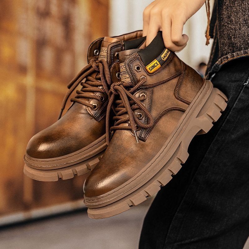 Vintage Men Platform Ankle Boo - Guipure Lace Panel recension och pris