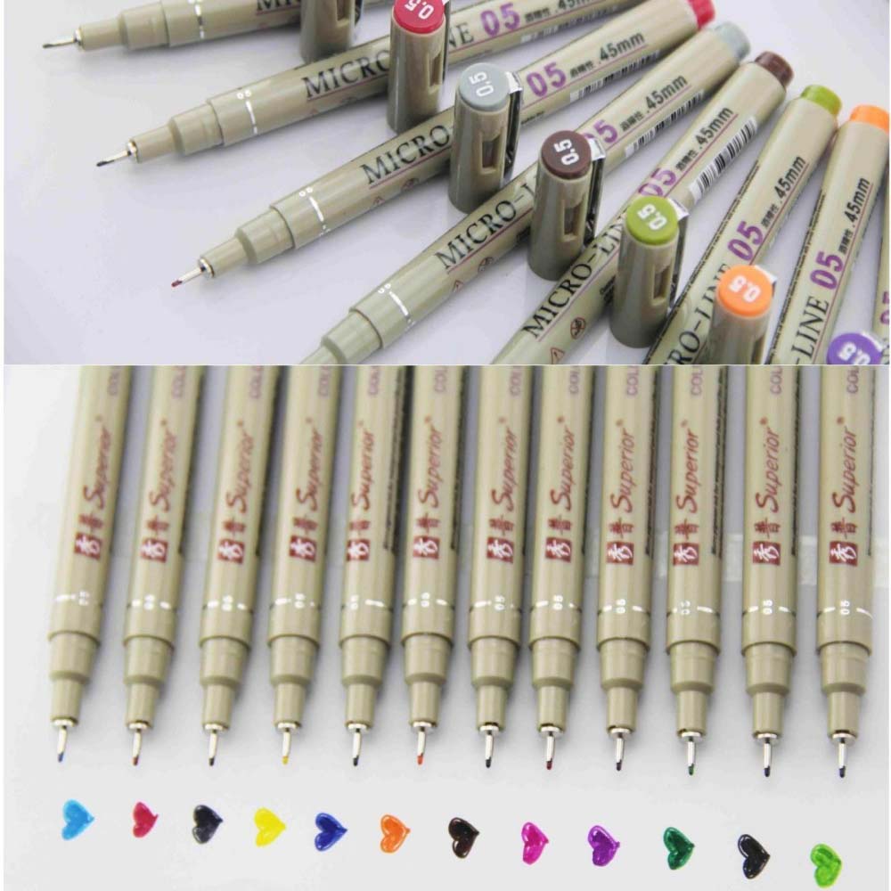 12 Colors Porous-Point Pens Dr - Copic Marker Sketch recension och pris