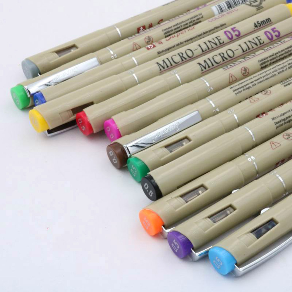 12 Colors Porous-Point Pens Dr - Copic Marker Sketch recension och pris
