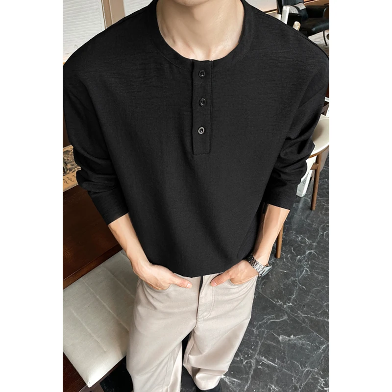 Mens Casual Faux Linen Henley  - Embellish Knit recension och pris