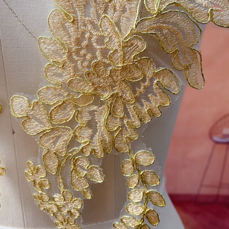 Gold Lace Trim for Wedding DIY - Craft Embellishment recension och pris