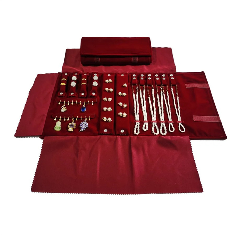 Burgundy Velvet Jewelry Roll-U - Velvet Ribbon Roll recension och pris