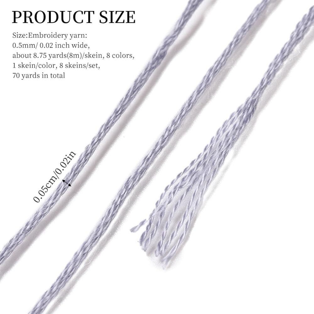 8 Skeins 70 Yards Grey Friends - Embroidery Embellishments recension och pris