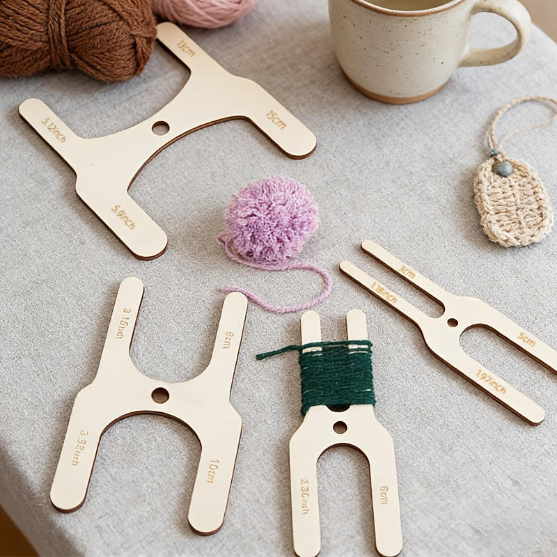 4pcs Wooden Pom-Pom Maker Set  - Pom Pom Maker Tool recension och pris