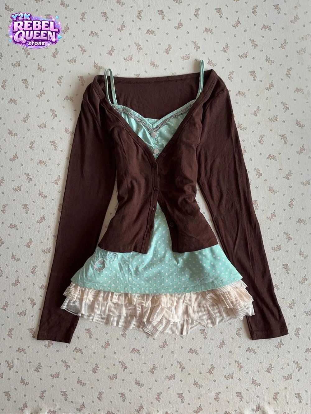 Vintage Y2K Coquette Camisole  - Elastic Lace Trim recension och pris