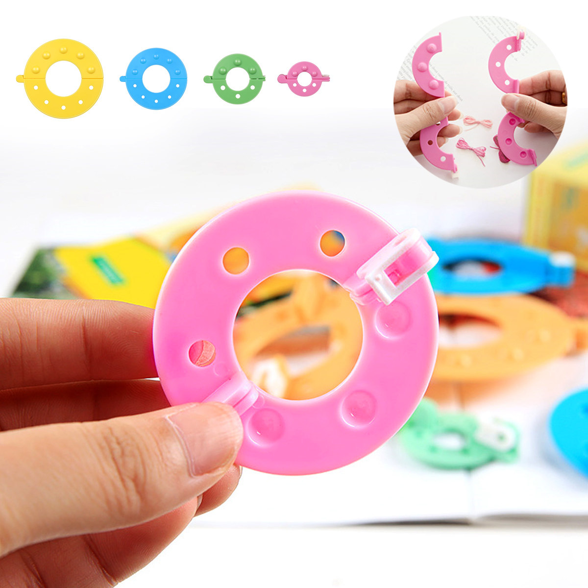 8Pcs Pompom Makers 4 Sizes Ess - Pom Pom Maker Tool recension och pris