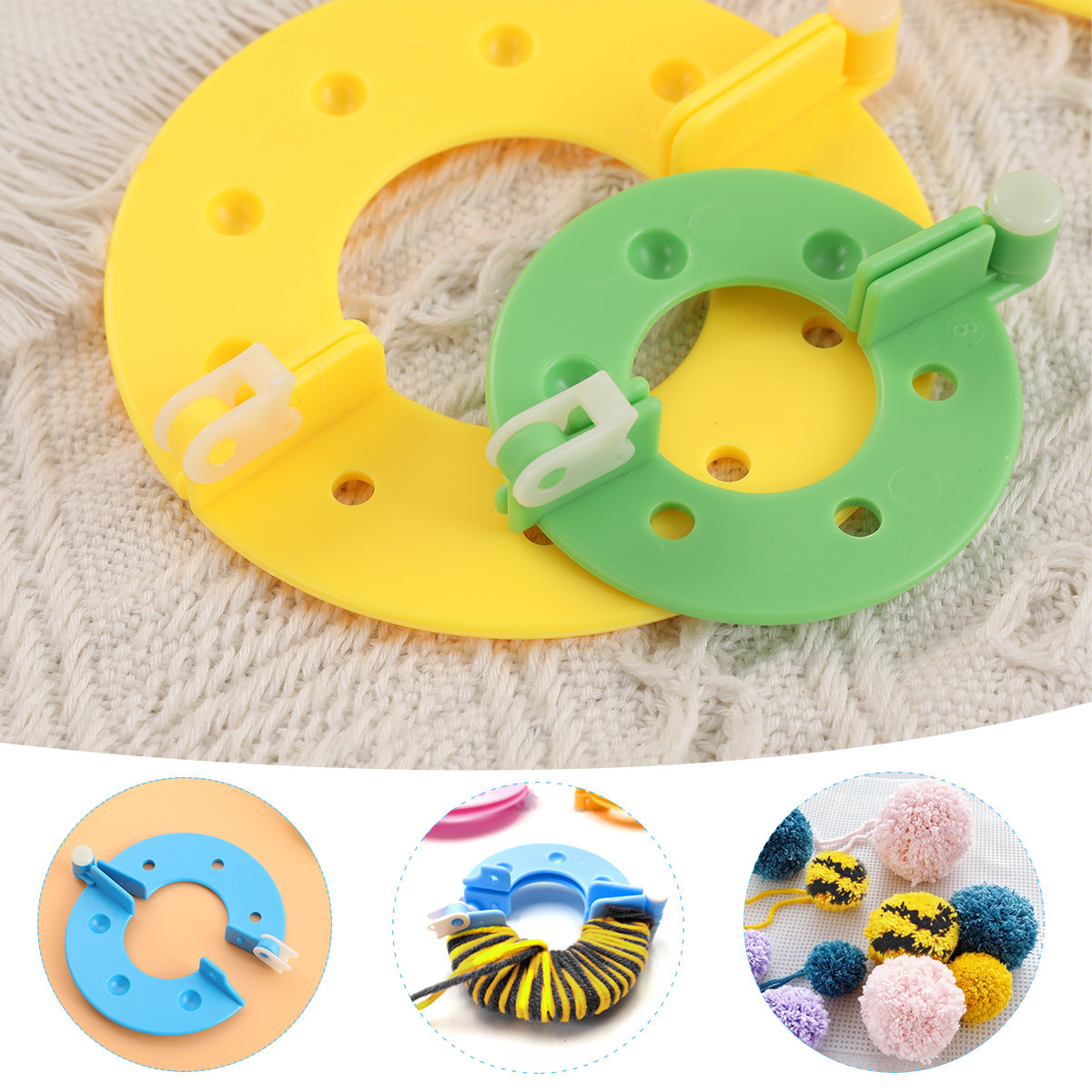 8Pcs Pompom Makers 4 Sizes Ess - Pom Pom Maker Tool recension och pris