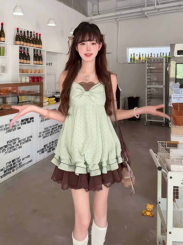 Coquette Sweet Korean Polka Do - Elastic Lace Trim recension och pris