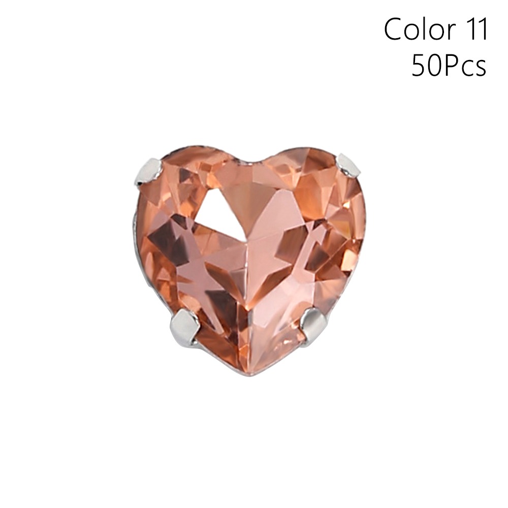 50Pcs/Pack Heart Shape Glitter - Sew On Rhinestone recension och pris