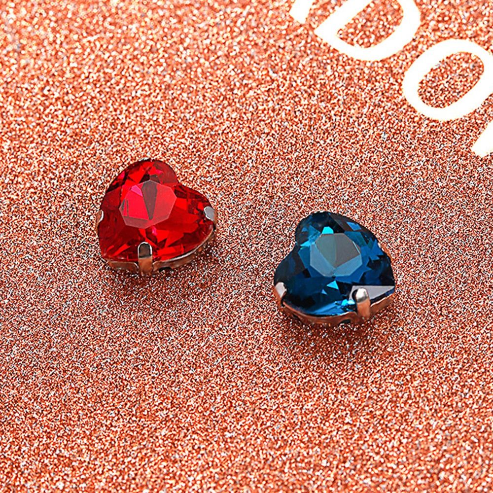 50Pcs/Pack Heart Shape Glitter - Sew On Rhinestone recension och pris